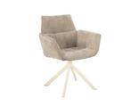 Eetkamerstoel Monaco poot Venus draaibaar Beige - Milan, Huis en Inrichting, Stoelen, Ophalen of Verzenden, Nieuw