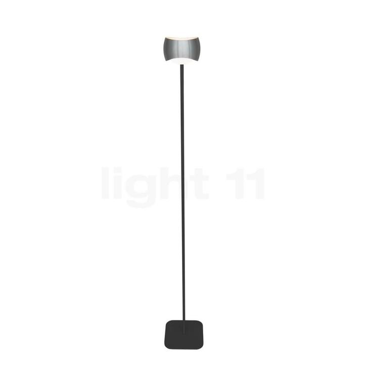 Oligo Curved Vloerlamp LED, hoofd aluminium geborsteld/voet, Huis en Inrichting, Lampen | Vloerlampen, Nieuw, Verzenden