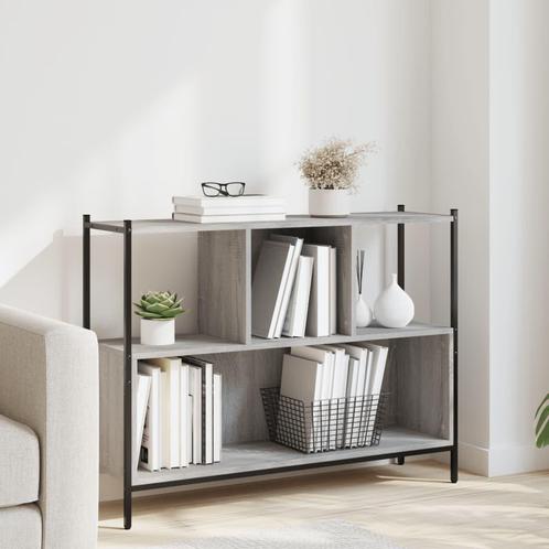 vidaXL Boekenkast 102x28x77,5 cm bewerkt hout grijs sonoma, Huis en Inrichting, Kasten | Boekenkasten, Nieuw, Overige houtsoorten