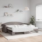 vidaXL Slaapbank met onderschuifbed en matrassen 100x200 cm, 100 cm, Eenpersoons, Verzenden, Nieuw