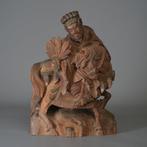 Beeld van Shoriken  (Zhongli Quan) - Polychroom hout,, Antiek en Kunst