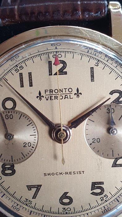 Verdal - Pronto 18Kt. Gold Chronograph - 3907 - Heren - 1955, Sieraden, Tassen en Uiterlijk, Horloges | Heren
