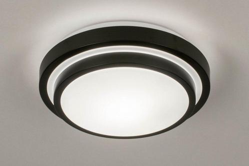 Rietveld Plafondlampen - Wit, Zwart - Kunststof, Metaal, Huis en Inrichting, Lampen | Plafondlampen, Verzenden
