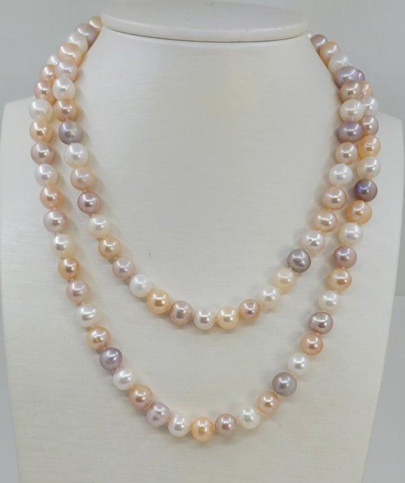 Zonder minimumprijs - Halsketting 8x9mm Multi Color Edison, Sieraden, Tassen en Uiterlijk, Kettingen