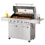 Barbecue / Gasgrill / BBQ Minnesota - 7-Pits - RVS - Incl. A, Tuin en Terras, Gasbarbecues, Verzenden, Nieuw