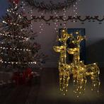 vidaXL Kerstversiering rendier 2 st 60x16x100 cm acryl, Verzenden, Nieuw