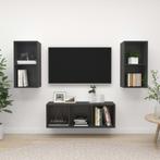 vidaXL 3-delige Tv-meubelset spaanplaat grijs, Nieuw, Verzenden