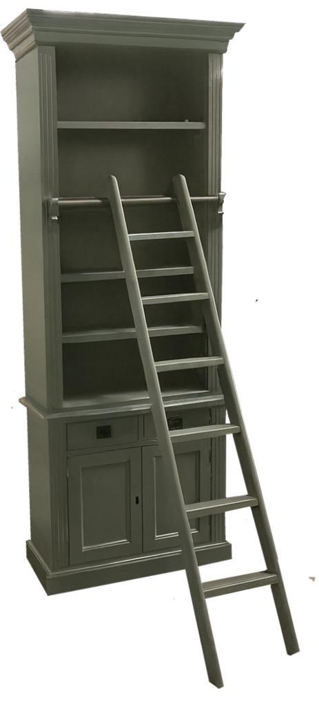 Boekenkast Engels groen met trap Leerdam 100 x 240cm, Huis en Inrichting, Kasten | Boekenkasten, Ophalen of Verzenden