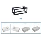 Fonteinset Plieger Met Handdoekrek 37 cm Mat Wit (Exclusief, Ophalen of Verzenden, Nieuw, Overige typen