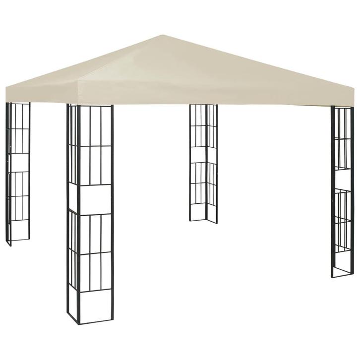 vidaXL Prieel 3x3 m crème, Tuin en Terras, Partytenten, Nieuw, Verzenden