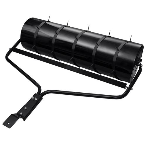 vidaXL Gazonroller met beluchtingsklemmen 63 L ijzer zwart, Tuin en Terras, Hand-tuingereedschap, Nieuw, Verzenden