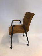 Set van 4x MX Sofa Eetkamerstoel Tyrza microvezel cognac |, Ophalen, Nieuw, Industrieel