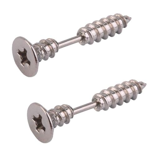 Fako Bijoux® - Oorbellen - Schroef - Schroeven - Staal, Sieraden, Tassen en Uiterlijk, Oorbellen, Verzenden