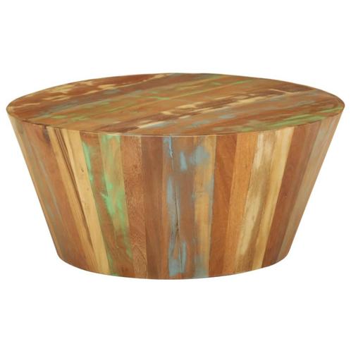 vidaXL Salontafel Ø65x31 cm massief gerecycled hout, Huis en Inrichting, Tafels | Salontafels, Nieuw, 50 tot 100 cm, Overige houtsoorten