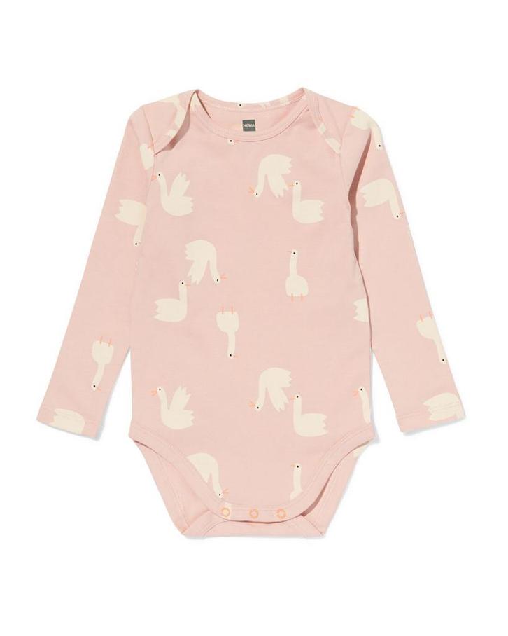 HEMA Romper met stretch ganzen roze van €7.49 voor €4.5 sale, Kinderen en Baby's, Babykleding | Overige, Nieuw, Verzenden