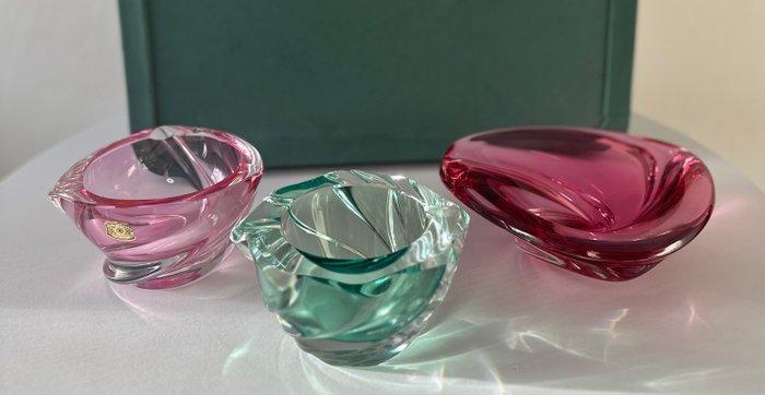 Val Saint Lambert - Asbak (3) - Kristal - Magnifieke 3, Antiek en Kunst, Curiosa en Brocante