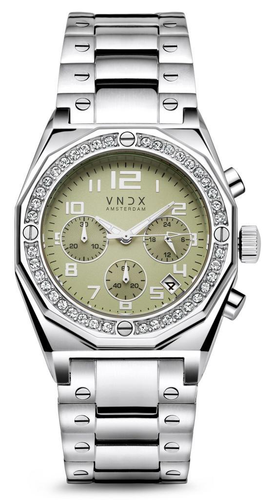 VNDX The One Silver Green MS12886-18 dameshorloge, Sieraden, Tassen en Uiterlijk, Horloges | Dames, Polshorloge, Nieuw, Overige merken