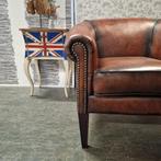 Originele Chesterfield Club Chair - Antiek Bruin, Ophalen of Verzenden, Zo goed als nieuw, Leer, Chesterfield