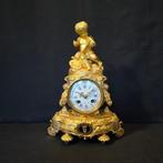 Tafelklok - - Verguld brons - ca. 1880 - Klein zeldzaam, Antiek en Kunst