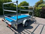 Kalf dubbel / triple boottrailer geremd met grote opbergkist, Watersport en Boten, Ophalen, Minder dan 1500 kg, Gebruikt, Open zeilboottrailer