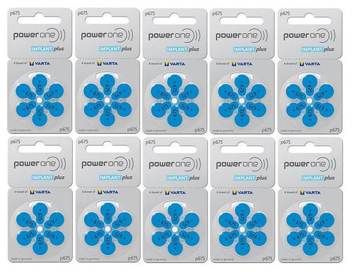 PowerOne Hoorbatterij 675 BLAUW Cochlear Implant Plus Cl (60, Diversen, Verpleegmiddelen, Nieuw, Ophalen of Verzenden