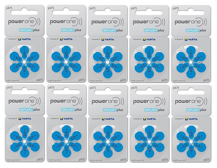 PowerOne Hoorbatterij 675 BLAUW Cochlear Implant Plus Cl (60, Diversen, Verpleegmiddelen, Nieuw, Ophalen of Verzenden