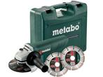 Metabo Haakse slijpmachine set W820-125, Nieuw