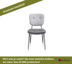 XOOON June eetkamerstoel stof Pala/Cleo/metaal - Lichtgrijs, Huis en Inrichting, Stoelen, Ophalen of Verzenden, Nieuw, Overige materialen