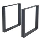 Stalen onderstel Makers set van 2 tafelpoot 72x70 cm zwart [, Verzenden, Nieuw