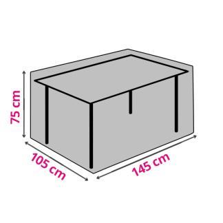 Tuintafelhoes | Perel | 145 x 105 x 75 cm (PP, Grijs), Tuin en Terras, Tuinmeubel-accessoires, Nieuw, Verzenden