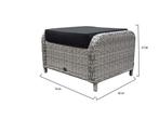 Toscane Bilbao voetenbank 60x74xH47 cm wit grijs, Tuin en Terras, Ophalen of Verzenden, Nieuw
