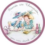 Ronde onderzetter - Friends are Therapists, Nieuw