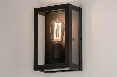 Rietveld Wandlampen - Zwart, Transparant - Glas, Staal, Meta, Huis en Inrichting, Lampen | Wandlampen, Verzenden