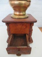 Koffiemolen - Koper, Hout - Zware Duitse koffie molen, Antiek en Kunst, Antiek | Keukenbenodigdheden