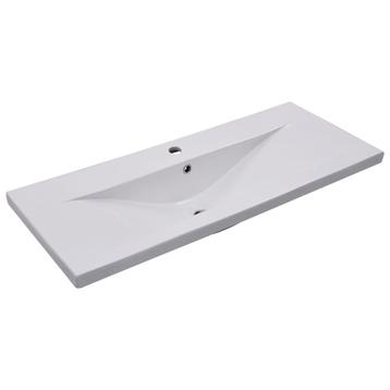 Inbouwwastafel 101x40cm Wit - Retourdeal - Nieuwe Badkamer! beschikbaar voor biedingen