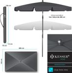 KESSER® Parasol LED Solar - Verstelbaar - Buigbaar - Antraci, Verzenden, Nieuw