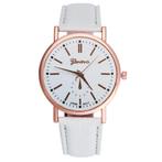 Fako® - Horloge - Geneva - Classic Rosé Gold - Wit, Sieraden, Tassen en Uiterlijk, Horloges | Dames, Nieuw, Verzenden