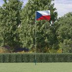 vidaXL Vlag met vlaggenmast Tsjechië 5,55 m aluminium, Verzenden, Nieuw