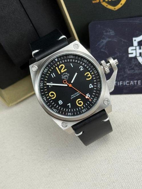 Shield - Pascal Black/Silver - Zonder Minimumprijs -, Sieraden, Tassen en Uiterlijk, Horloges | Heren