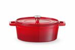 Braadpan gietijzer - rood - 4,4 liter, Verzenden, Nieuw in verpakking