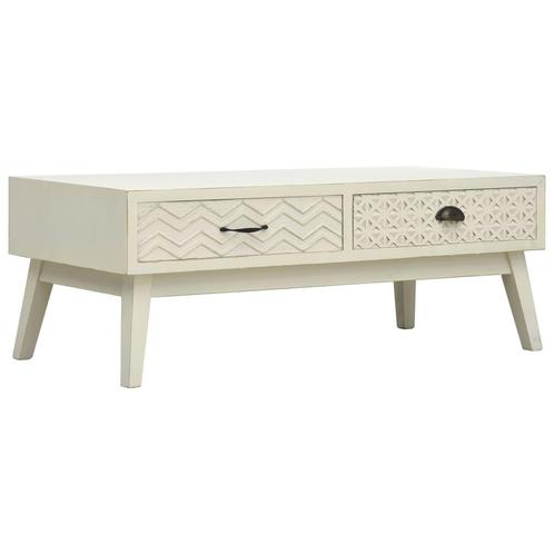 vidaXL Salontafel met 2 lades 110x50x40 cm bewerkt hout, Huis en Inrichting, Tafels | Salontafels, 100 tot 150 cm, Nieuw, Overige houtsoorten