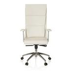 Directiestoel | Met Armleuning | Leder | Ivoor | Ergonomisch, Huis en Inrichting, Bureaus, Verzenden, Nieuw