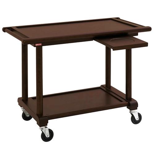 Serveerwagen | Hout (Wengé) | 2 Niveaus + Uitschuifplateau |, Zakelijke goederen, Horeca | Keukenapparatuur, Nieuw in verpakking