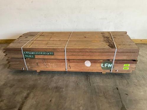 Veiling - 98x Azobé hardhouten tuinpaal gepunt 250x7x7 cm, Doe-het-zelf en Verbouw, Hout en Planken
