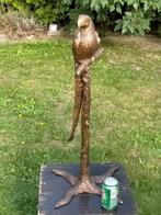 sculptuur, parrot on tree - 78 cm - Brons, Antiek en Kunst
