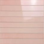 Wandtegel langwerpig vitral roze 5x40 wandtegel, Nieuw, Ophalen of Verzenden, 10 m² of meer, Wandtegels