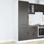 vidaXL Keukenkast Porto bewerkt hout zwart, Huis en Inrichting, Keuken | Keukenelementen, Verzenden, Nieuw, Zwart