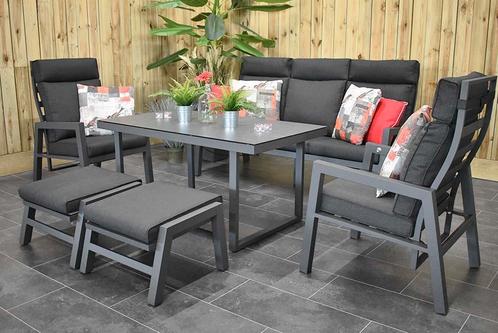 Atletico Verstelbare Aluminium Loungeset 3 Zitsbank 2 Lounge, Tuin en Terras, Tuinsets en Loungesets, Bank, Eettafel, Hocker, Stoel