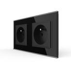 Livolo | Zwart | SR+SR | French | Wandcontactdoos, Ophalen of Verzenden, Nieuw