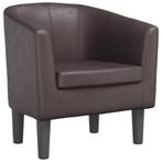 Kuipstoel Bruin Leerlook - Retourdeal - Bureau & Woonkamer!, Ophalen of Verzenden, Nieuw, Bruin, Modern Elegant